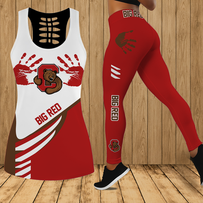 [FAN FAVORITE] NEW CUSTOMIZED NCAA MFF16 CBR CORNELL BIG RED HOLLOW TANK TOP & LEGGINGS SET