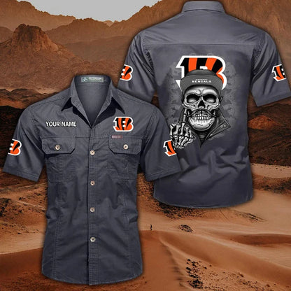 [SPECIAL OFFER] NEW CUSTOMIZED NFL16 CCB CINCINNATI BENGALS MUTICOLOR MEN'S CARGO SHIRT