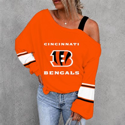 [SPECIAL OFFER] NEW CUSTOMIZED NFL16 CCB CINCINNATI BENGALS DROP SHOULDER SWEATSHIRT