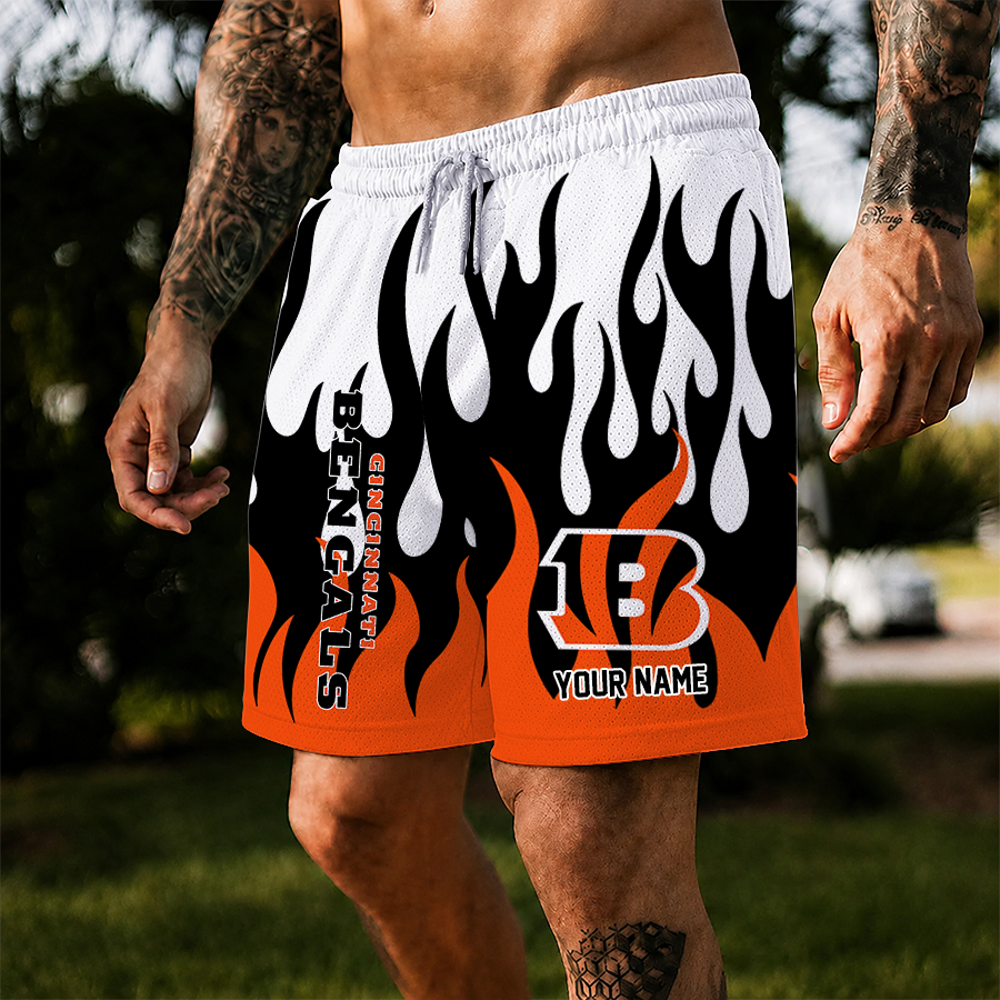 [SPECIAL OFFER] NEW CUSTOMIZED NFL16 CCB CINCINNATI BENGALS SHORT PANTS