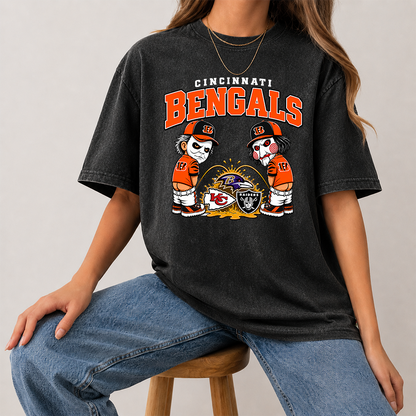 [SPECIAL OFFER] NEW CUSTOMIZED NFL16 CCB CINCINNATI BENGALS FUNNY WASHED TEE