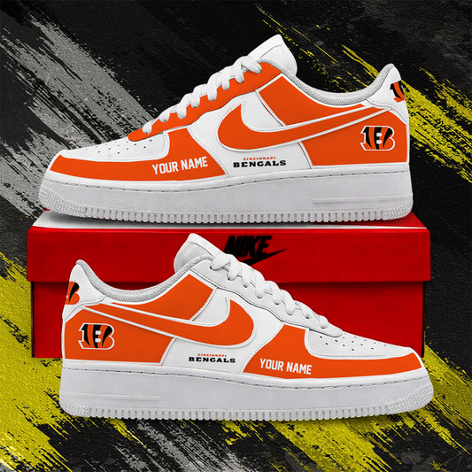 [SPECIAL OFFER] NEW CUSTOMIZED NFL16 CCB CINCINNATI BENGALS AF1 SHOES