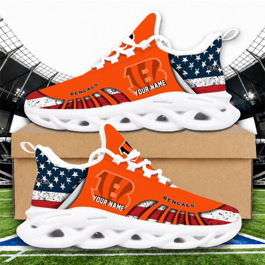 [SPECIAL OFFER] NEW CUSTOMIZED NFL16 CCB CINCINNATI BENGALS UNISEX CLUNKY SNEAKERS