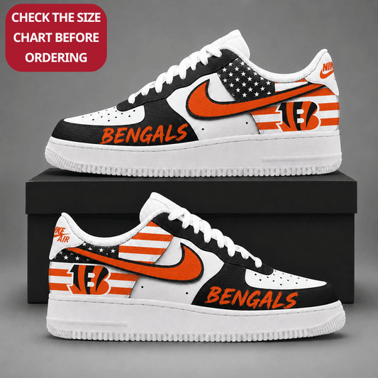[SPECIAL OFFER] NEW CUSTOMIZED NFL16 CCB CINCINNATI BENGALS AF1 SHOES