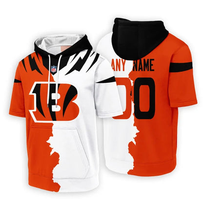 [SPECIAL OFFER] NEW CUSTOMIZED NFL16 CCB CINCINNATI BENGALS SHORT SLEEVE HOODIE T-SHIRT