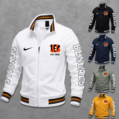 [SPECIAL OFFER] NEW CUSTOMIZED NFL16 CCB CINCINNATI BENGALS MEN'S CASUAL JACKET