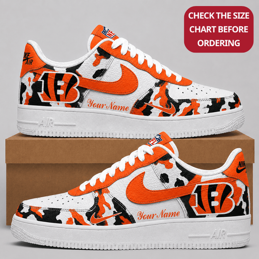 [SPECIAL OFFER] NEW CUSTOMIZED NFL16 CCB CINCINNATI BENGALS AF1 SHOES