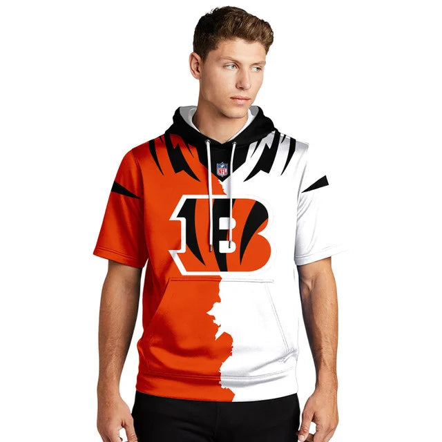 [SPECIAL OFFER] NEW CUSTOMIZED NFL16 CCB CINCINNATI BENGALS SHORT SLEEVE HOODIE T-SHIRT