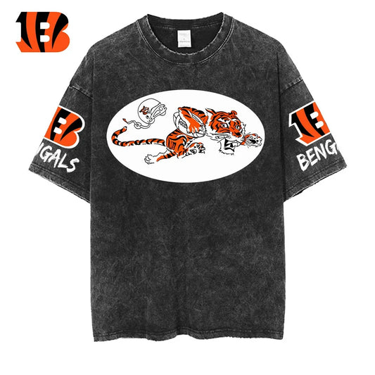 [SPECIAL OFFER] NEW CUSTOMIZED NFL16 CCB CINCINNATI BENGALS MULTICOLOR WASHED TEE