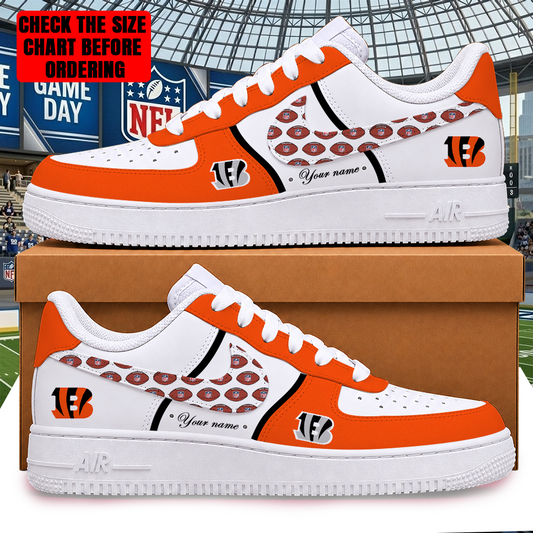 [SPECIAL OFFER] NEW CUSTOMIZED NFL16 CCB CINCINNATI BENGALS AF1 SHOES