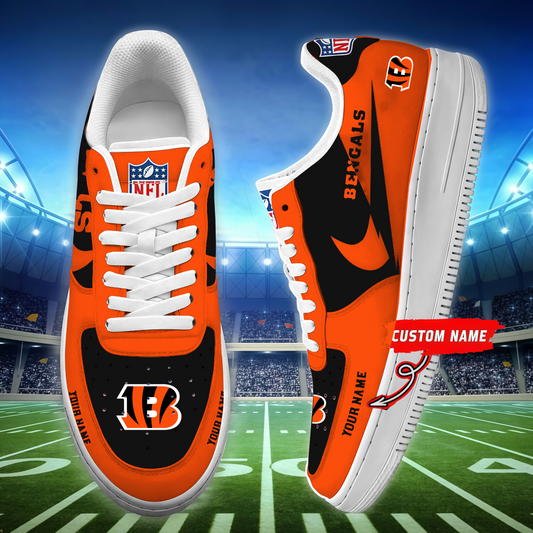 [SPECIAL OFFER] NEW CUSTOMIZED NFL16 CCB CINCINNATI BENGALS AF1 SNEAKERS