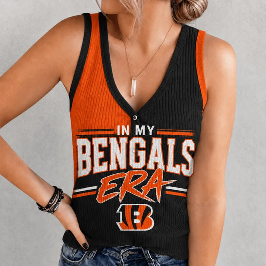 [SPECIAL OFFER] NEW CUSTOMIZED NFL16 CCB CINCINNATI BENGALS WOMEN'S V-NECK TANK TOP