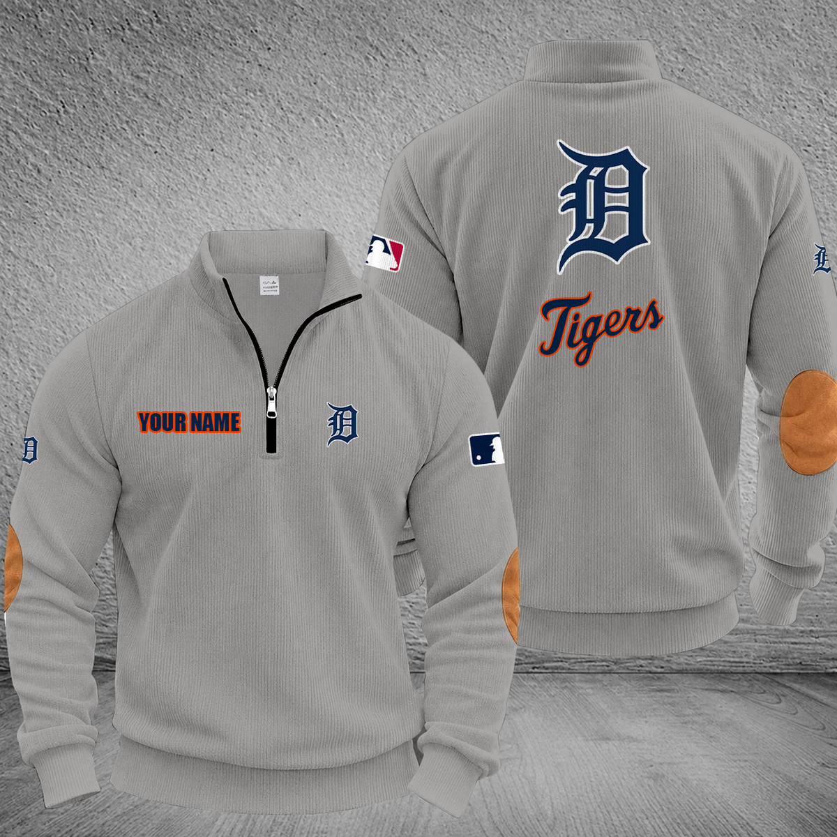[FLASH SALE] NEW CUSTOMIZED MLB16 DTS DETROIT TIGERS MULTICOLOR STRIPED QUATER ZIP SWEATSHIRT