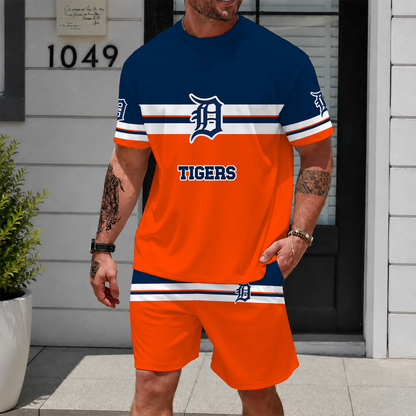 [FLASH SALE] NEW CUSTOMIZED MLB16 DTS DETROIT TIGERS UNISEX T-SHIRT & SHORTS SET