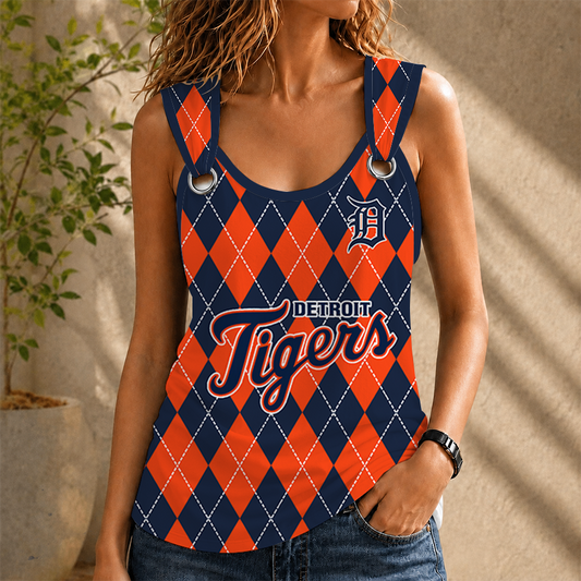 [FLASH SALE] NEW CUSTOMIZED MLB16 DTS DETROIT TIGERS O-RING SHOULDER TANK TOP