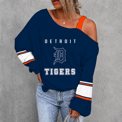 [FLASH SALE] NEW CUSTOMIZED MLB16 DTS DETROIT TIGERS DROP SHOULDER SWEATSHIRT