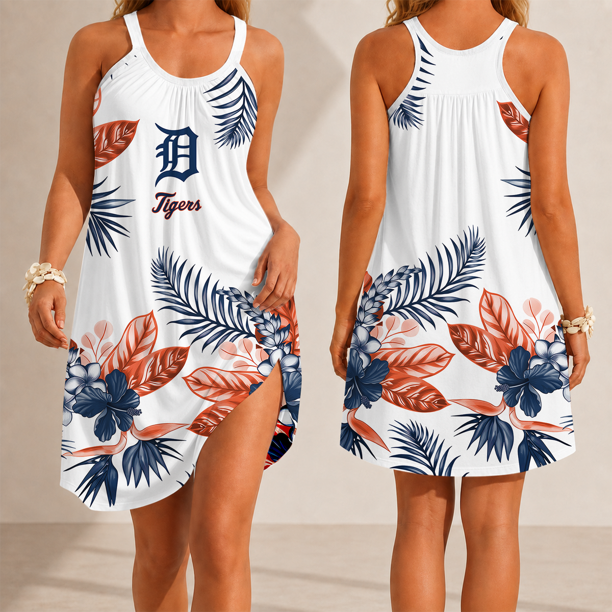 [FLASH SALE] NEW CUSTOMIZED MLB16 DTS DETROIT TIGERS CAMISOLE DRESS