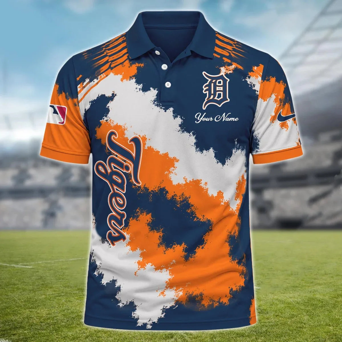 [FLASH SALE] NEW CUSTOMIZED MLB16 DTS DETROIT TIGERS MULTICOLOR POLO SHIRT