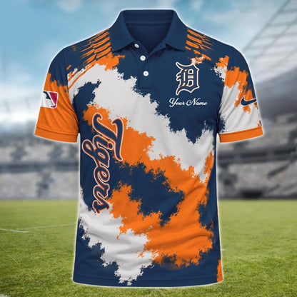 [FLASH SALE] NEW CUSTOMIZED MLB16 DTS DETROIT TIGERS MULTICOLOR POLO SHIRT