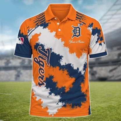 [FLASH SALE] NEW CUSTOMIZED MLB16 DTS DETROIT TIGERS MULTICOLOR POLO SHIRT