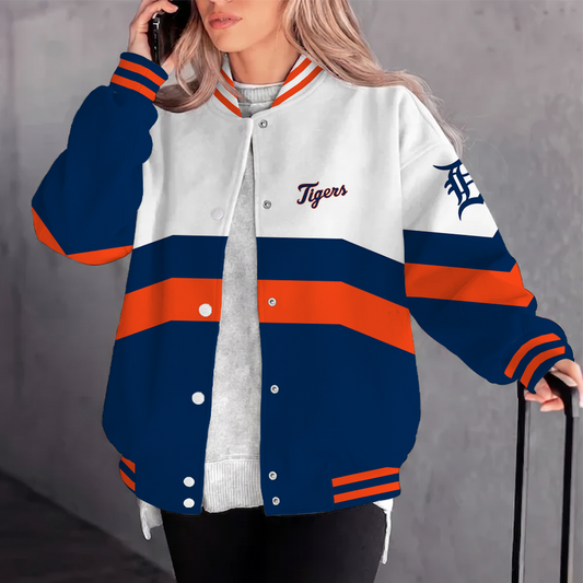 [FLASH SALE] NEW CUSTOMIZED MLB16 DTS DETROIT TIGERS SATIN VARSITY & BASEBALL JACKET