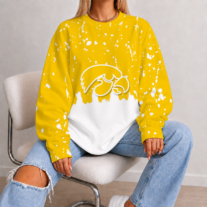 [FAN FAVORITE] NEW CUSTOMIZED NCAA MAM16 IWH IOWA HAWKEYES STRAPPY UNISEX SWEATSHIRT