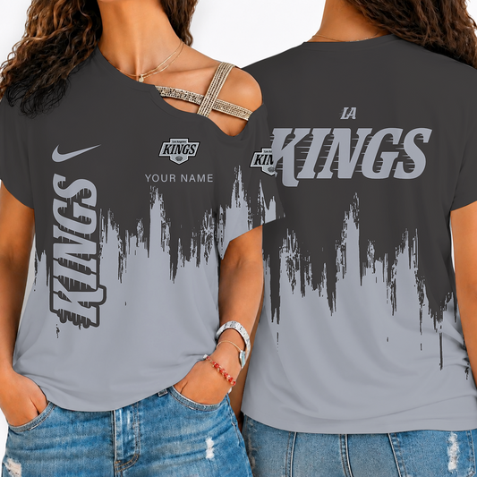 [SUPER SALE] NEW CUSTOMIZED NHL16 LAK LOS ANGELES KINGS SHOULDER SHIRT