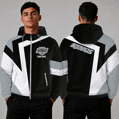 [SUPER SALE] NEW CUSTOMIZED NHL16 LAK LOS ANGELES KINGS WINDBREAKER JACKET