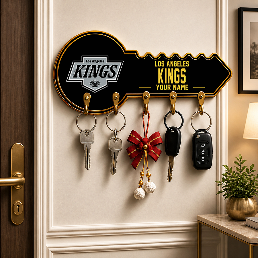 [SUPER SALE] NEW CUSTOMIZED NHL16 LAK LOS ANGELES KINGS WALL KEY HOLDER FOR HOME