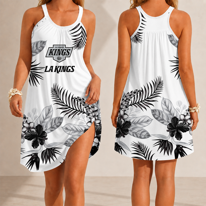 [SUPER SALE] NEW CUSTOMIZED NHL16 LAK LOS ANGELES KINGS CAMISOLE DRESS