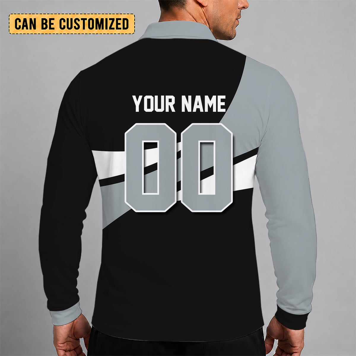 [SUPER SALE] NEW CUSTOMIZED NHL16 LAK LOS ANGELES KINGS MEN LONG SLEEVE POLO