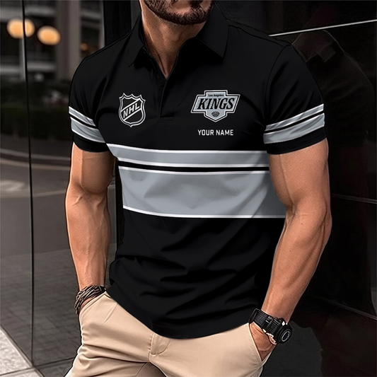 [SUPER SALE] NEW CUSTOMIZED NHL16 LAK LOS ANGELES KINGS POLO SHIRT