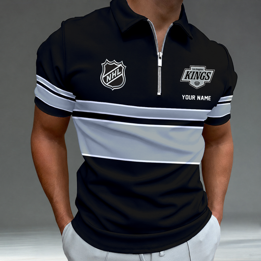 [SUPER SALE] NEW CUSTOMIZED NHL16 LAK LOS ANGELES KINGS POLO SHIRT