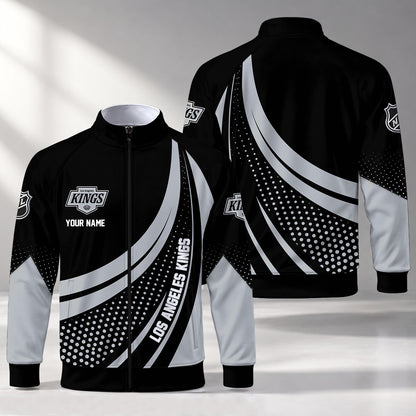 [SUPER SALE] NEW CUSTOMIZED NHL16 LAK LOS ANGELES KINGS STAND COLLAR JACKET