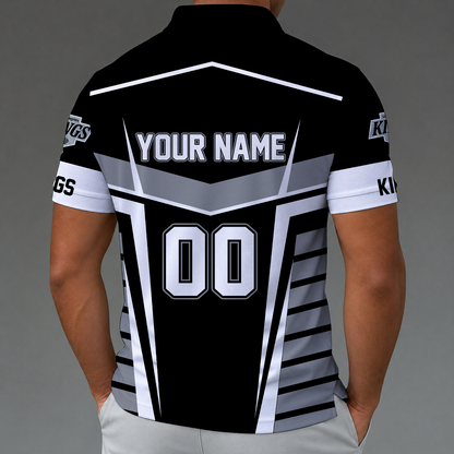[SUPER SALE] NEW CUSTOMIZED NHL16 LAK LOS ANGELES KINGS POLO SHIRT