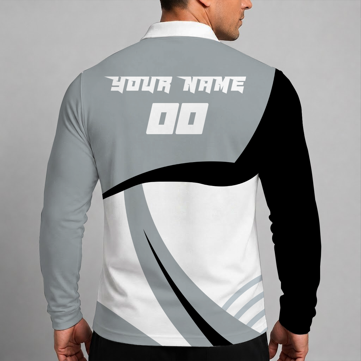 [SUPER SALE] NEW CUSTOMIZED NHL16 LAK LOS ANGELES KINGS MEN LONG SLEEVE POLO