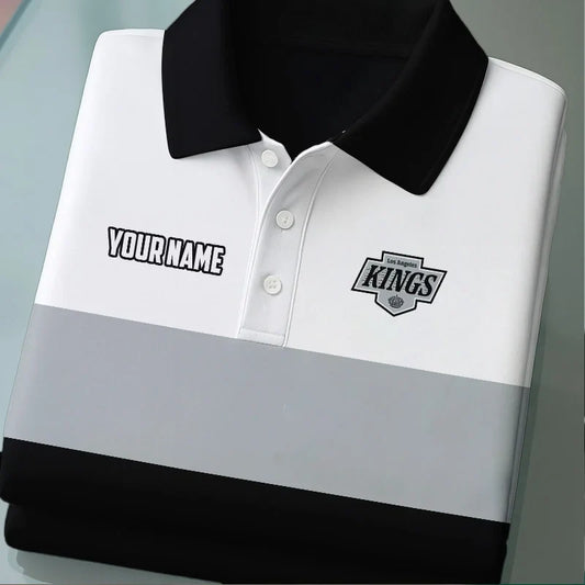 [SUPER SALE] NEW CUSTOMIZED NHL16 LAK LOS ANGELES KINGS POLO SHIRT
