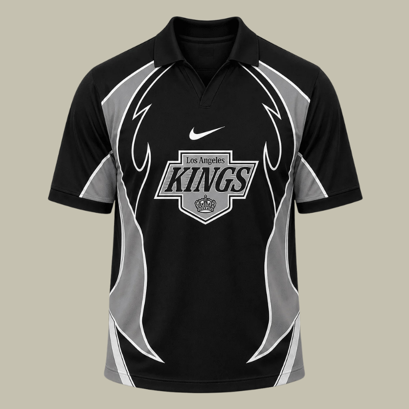 [SUPER SALE] NEW CUSTOMIZED NHL16 LAK LOS ANGELES KINGS POLO SHIRT