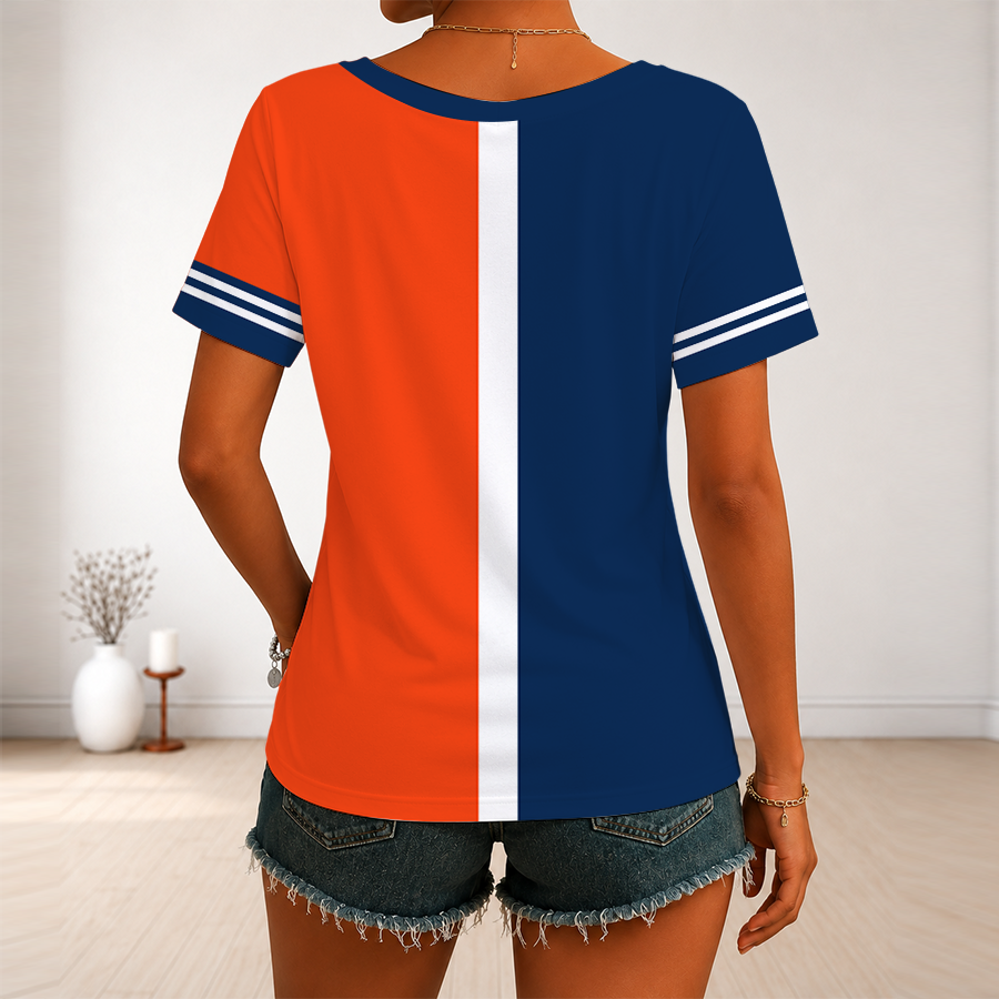 [FLASH SALE] NEW CUSTOMIZED MLB16 DTS DETROIT TIGERS V-NECK FEMALE SHIRT