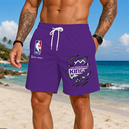 [HOT DEAL] NEW CUSTOMIZED NBA16 SKI SACRAMENTO KINGS SHORT PANTS
