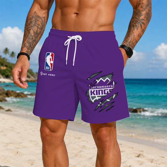 [HOT DEAL] NEW CUSTOMIZED NBA16 SKI SACRAMENTO KINGS SHORT PANTS