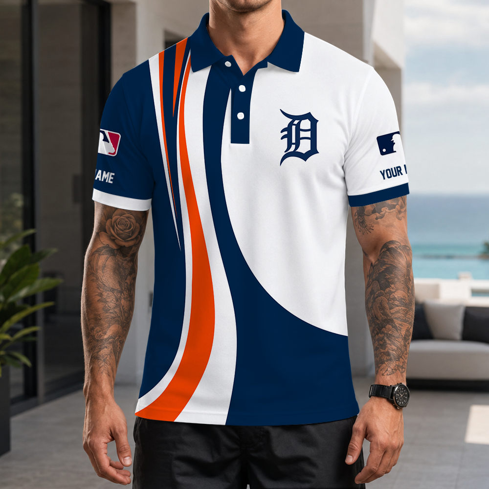 [FLASH SALE] NEW CUSTOMIZED MLB16 DTS DETROIT TIGERS POLO SHIRT