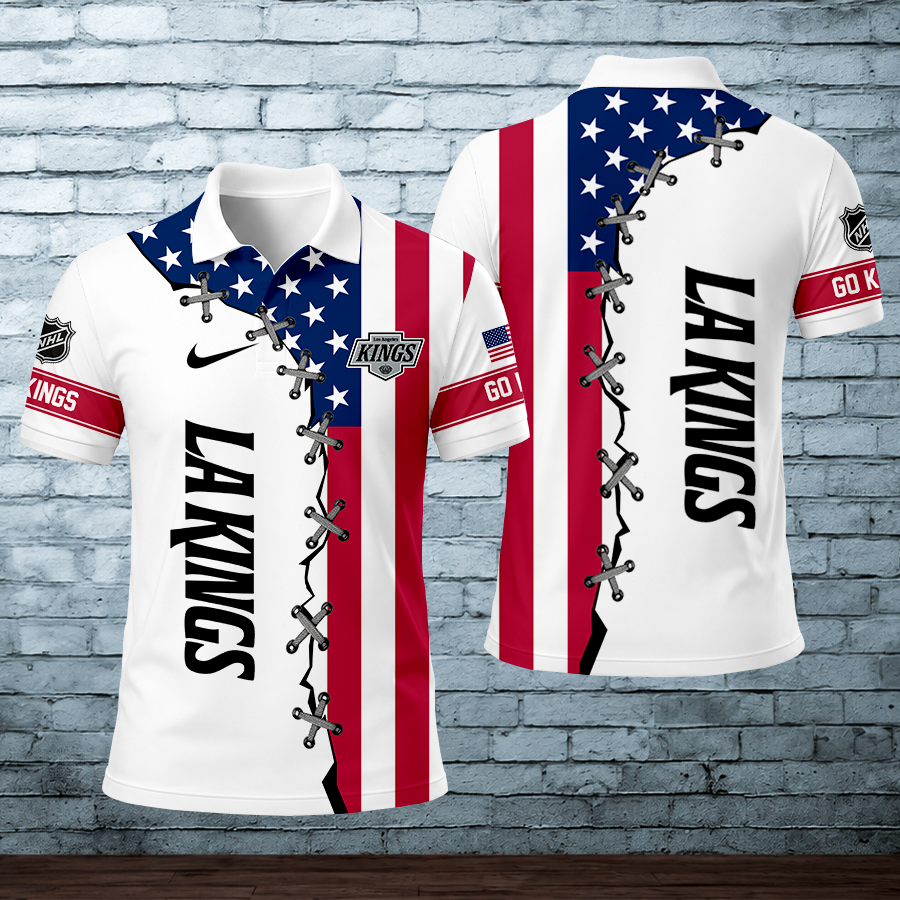 [SUPER SALE] NEW CUSTOMIZED NHL16 LAK LOS ANGELES KINGS POLO SHIRT