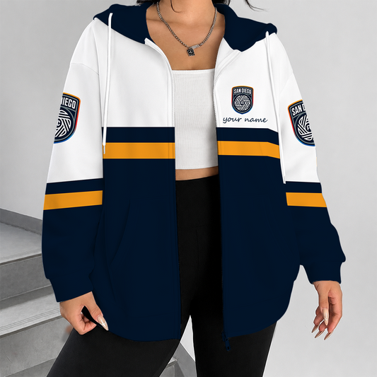[FAN EXCLUSIVE] NEW CUSTOMIZED MLS16 SDF SAN DIEGO FC ZIP HOODIE