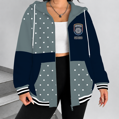 [FAN EXCLUSIVE] NEW CUSTOMIZED MLS16 SDF SAN DIEGO FC ZIP HOODIE