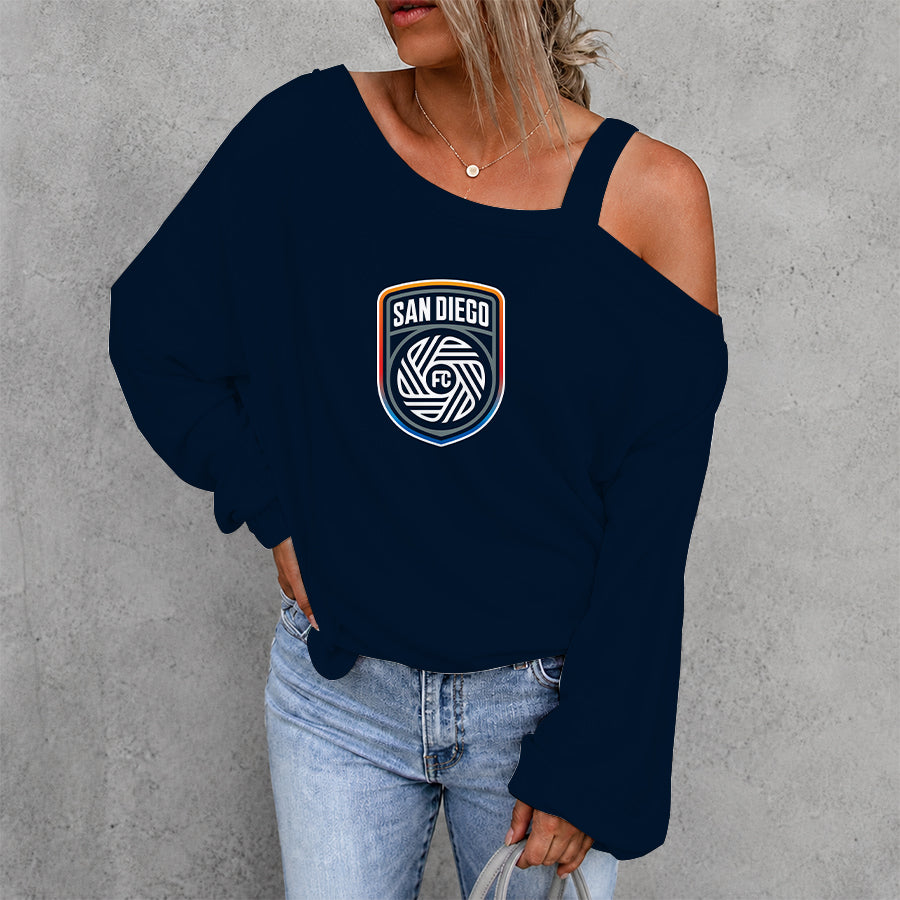 [FAN EXCLUSIVE] NEW CUSTOMIZED MLS16 SDF SAN DIEGO FC DROP SHOULDER SWEATSHIRT