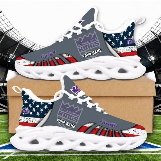 LIMITED EDITION - NEW CUSTOMIZED NBA16 SKI SACRAMENTO KINGS PREMIUM CLUNKY SNEAKERS