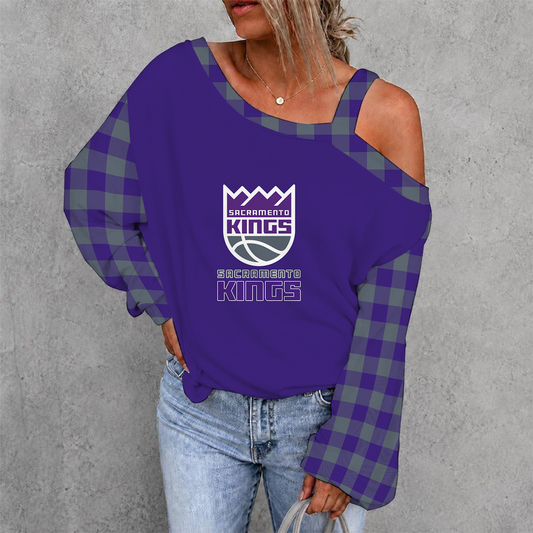 [HOT DEAL] NEW CUSTOMIZED NBA16 SKI SACRAMENTO KINGS DROP SHOULDER SWEATSHIRT