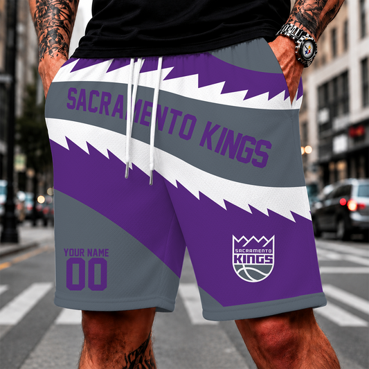 [HOT DEAL] NEW CUSTOMIZED NBA16 SKI SACRAMENTO KINGS SHORT PANTS