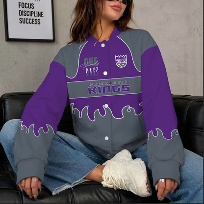 [HOT DEAL] NEW CUSTOMIZED NBA16 SKI SACRAMENTO KINGS BASEBALL JACKET, SATIN VARSITY JACKET